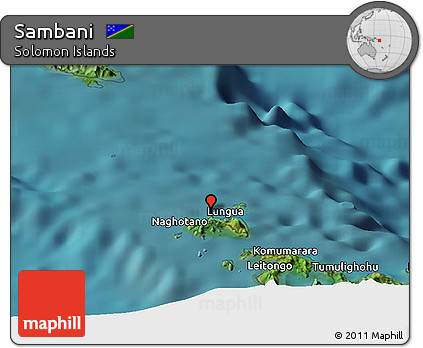 Satellite Panoramic Map of Sambani