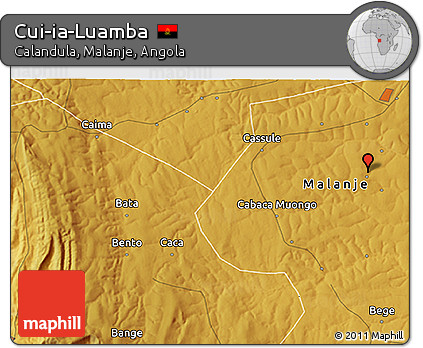 Physical 3D Map of Cui-ia-Luamba