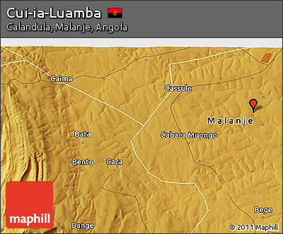 Physical 3D Map of Cui-ia-Luamba