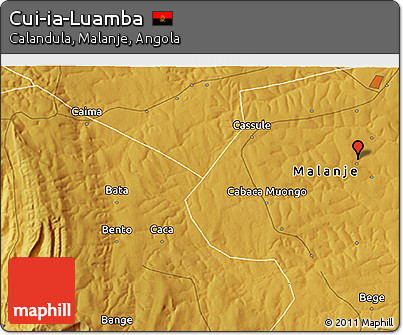 Physical 3D Map of Cui-ia-Luamba