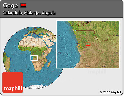 Satellite Location Map of Goge