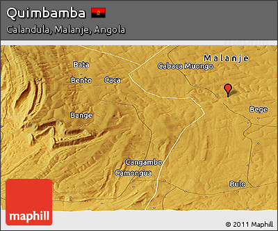 Physical Panoramic Map of Quimbamba