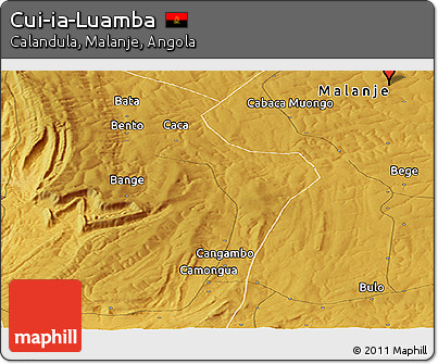 Physical Panoramic Map of Cui-ia-Luamba