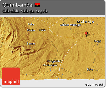 Physical Panoramic Map of Quimbamba