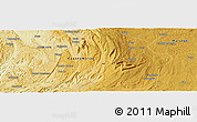 Physical Panoramic Map of the area around 8° 44' 0" S, 15° 22' 30" E
