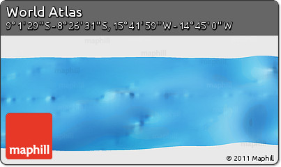 Shaded Relief Panoramic Map of the Area around 8° 44' 0" S, 15° 13' 29" W