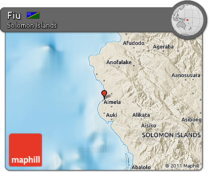 Shaded Relief 3D Map of Fiu