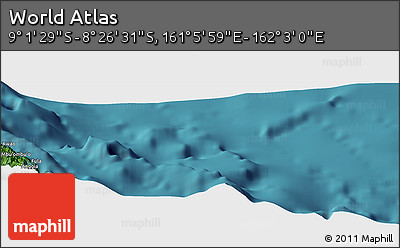 Satellite Panoramic Map of the Area around 8° 44' 0" S, 161° 34' 29" E