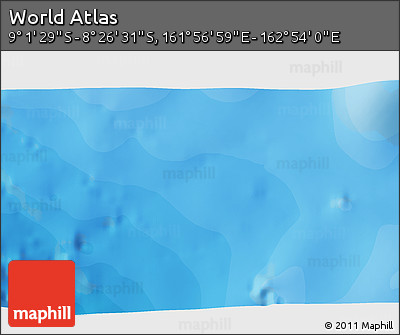 Political 3D Map of the Area around 8° 44' 0" S, 162° 25' 30" E