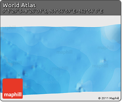 Political 3D Map of the Area around 8° 44' 0" S, 162° 25' 30" E