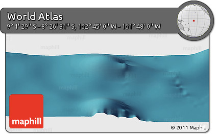 Satellite Panoramic Map of the Area around 8° 44' 0" S, 162° 16' 30" W