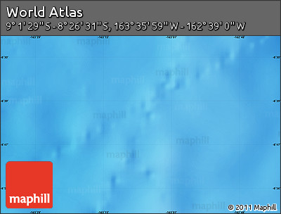Physical Map of the Area around 8° 44' 0" S, 163° 7' 30" W