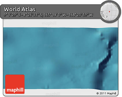 Satellite 3D Map of the Area around 8° 44' 0" S, 164° 49' 29" W