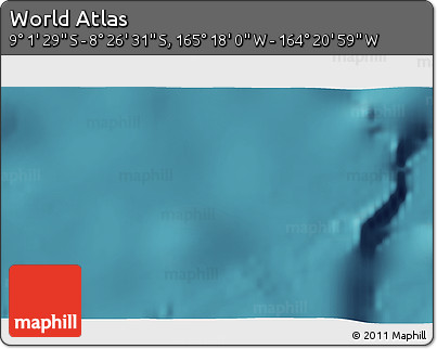Satellite 3D Map of the Area around 8° 44' 0" S, 164° 49' 29" W