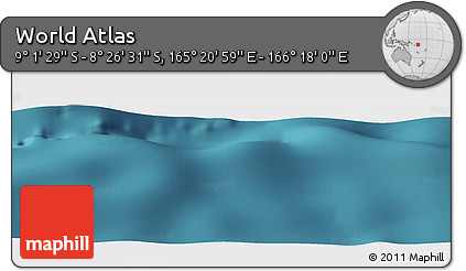 Satellite Panoramic Map of the Area around 8° 44' 0" S, 165° 49' 29" E
