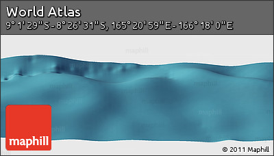 Satellite Panoramic Map of the Area around 8° 44' 0" S, 165° 49' 29" E