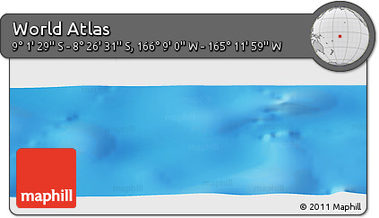 Physical Panoramic Map of the Area around 8° 44' 0" S, 165° 40' 30" W