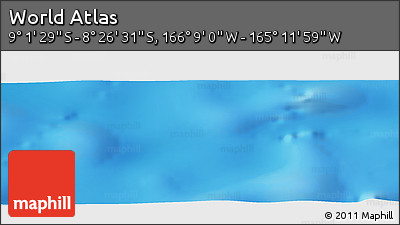 Physical Panoramic Map of the Area around 8° 44' 0" S, 165° 40' 30" W