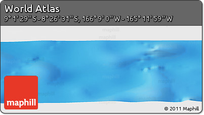Physical Panoramic Map of the Area around 8° 44' 0" S, 165° 40' 30" W