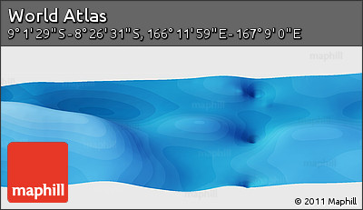 Political Panoramic Map of the Area around 8° 44' 0" S, 166° 40' 30" E