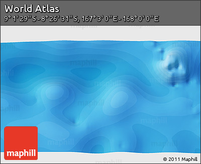 Political 3D Map of the Area around 8° 44' 0" S, 167° 31' 30" E