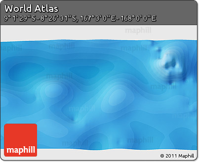 Political 3D Map of the Area around 8° 44' 0" S, 167° 31' 30" E