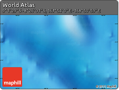 Physical Map of the Area around 8° 44' 0" S, 168° 22' 30" E