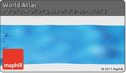Shaded Relief Panoramic Map of the Area around 8° 44' 0" S, 169° 13' 29" E
