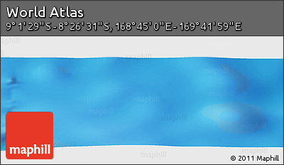 Shaded Relief Panoramic Map of the Area around 8° 44' 0" S, 169° 13' 29" E