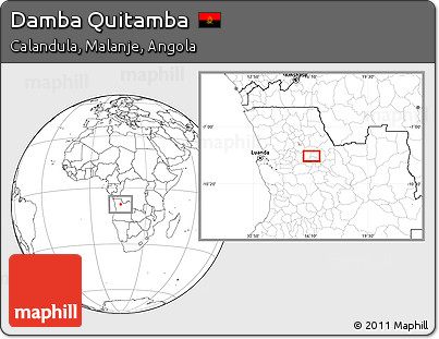 Blank Location Map of Damba Quitamba