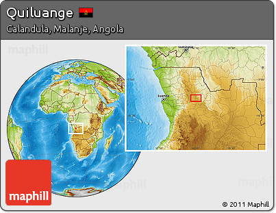 Physical Location Map of Quiluange