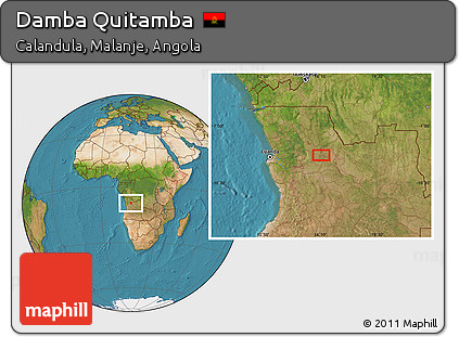 Satellite Location Map of Damba Quitamba
