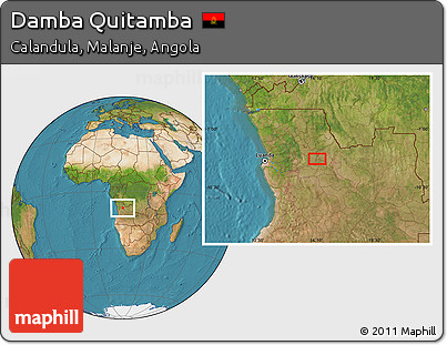 Satellite Location Map of Damba Quitamba