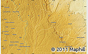 Physical Map of the area around 8° 44' 0" S, 16° 13' 30" E