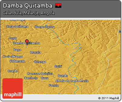 Physical Panoramic Map of Damba Quitamba