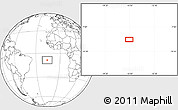 Blank Location Map of the area around 8° 44' 0" S, 16° 4' 29" W