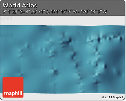 Satellite 3D Map of the Area around 8° 44' 0" S, 170° 46' 30" W