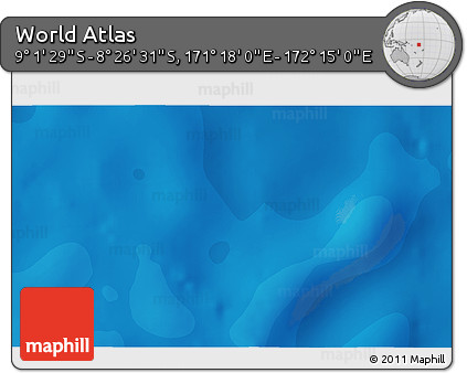 Political 3D Map of the Area around 8° 44' 0" S, 171° 46' 30" E