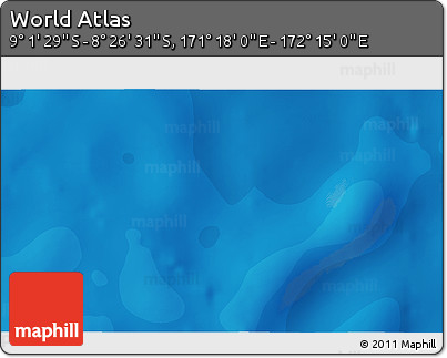 Political 3D Map of the Area around 8° 44' 0" S, 171° 46' 30" E