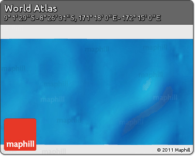 Shaded Relief 3D Map of the Area around 8° 44' 0" S, 171° 46' 30" E