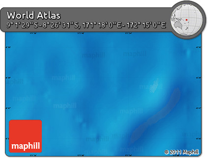 Physical Map of the Area around 8° 44' 0" S, 171° 46' 30" E
