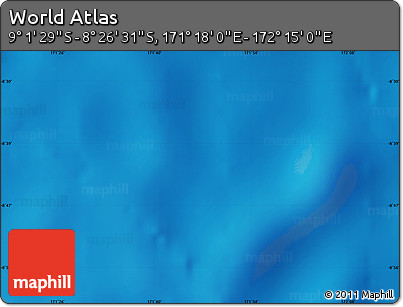 Physical Map of the Area around 8° 44' 0" S, 171° 46' 30" E