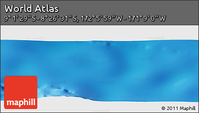 Physical Panoramic Map of the Area around 8° 44' 0" S, 171° 37' 30" W