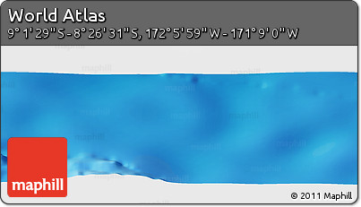 Physical Panoramic Map of the Area around 8° 44' 0" S, 171° 37' 30" W