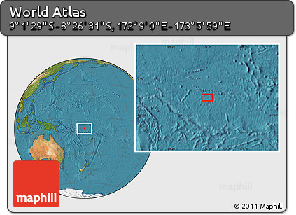 Satellite Location Map of the Area around 8° 44' 0" S, 172° 37' 30" E