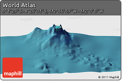 Satellite Panoramic Map of the Area around 8° 44' 0" S, 172° 28' 29" W