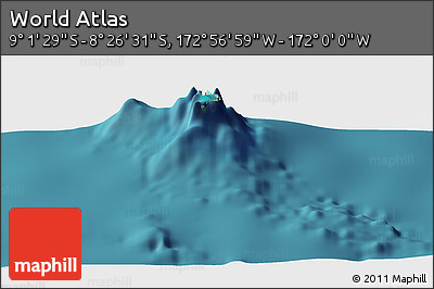 Satellite Panoramic Map of the Area around 8° 44' 0" S, 172° 28' 29" W