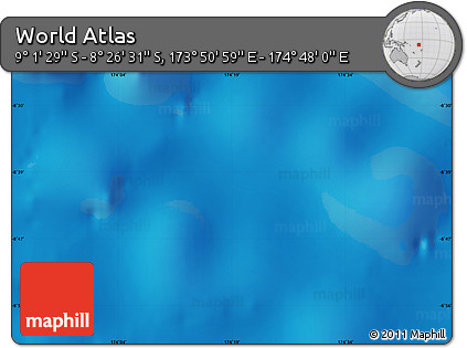 Physical Map of the Area around 8° 44' 0" S, 174° 19' 29" E