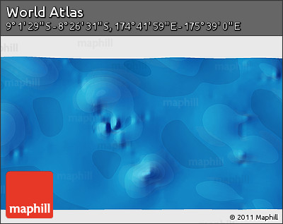 Political 3D Map of the Area around 8° 44' 0" S, 175° 10' 30" E