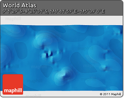 Political 3D Map of the Area around 8° 44' 0" S, 175° 10' 30" E